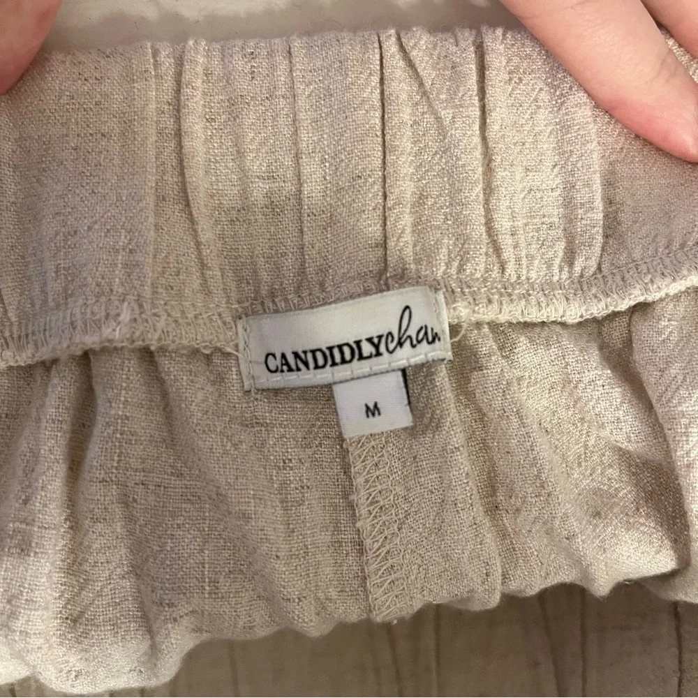 LIKE NEW✨Cropped Linen Pants - Picture 3 of 4